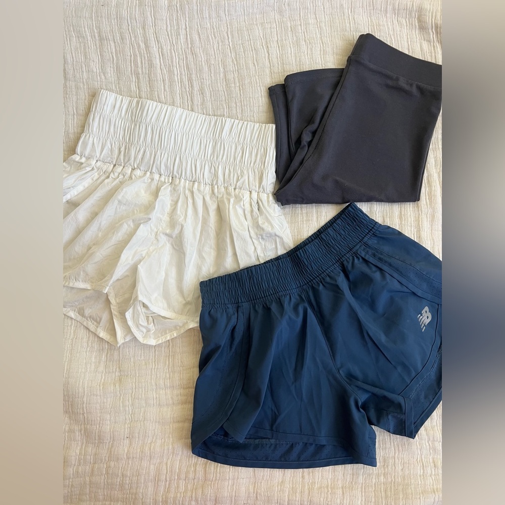 Free people movement shorts, new balance shorts, H&M shorts
